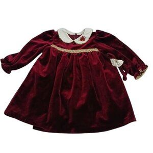 Good Lad Girls 24M Vintage Dress Red Velvet Holiday Christmas Party Outfit